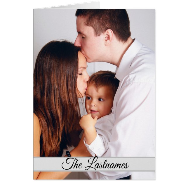 Cartão Crie a sua própria placa de saudação de imagem fot (Frente)