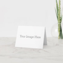 Cartão Crie a sua própria placa de saudação dobrada em pe