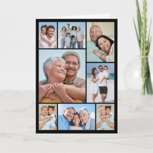 Cartão Crie a sua saudação da Colagem de Fotos 8