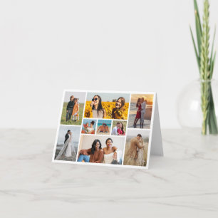 Cartão Crie a sua saudação da Colagem de Fotos 9