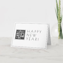 Cartão Crie instantaneamente código QR | Feliz Ano Novo E