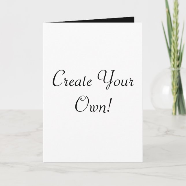 Cartão Crie seu próprio branco e preto (Frente)