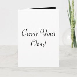 Cartão Crie seu próprio branco e preto