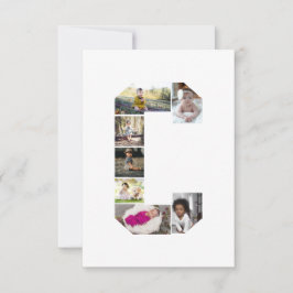 Cartão Crie Seu Próprio Colagem de Fotos com a Letra C