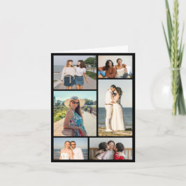 Cartão Crie Seu Próprio Colagem de Fotos de 6 Fotos para