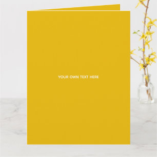 Cartão Crie Seu Próprio Design Amarelo Personalizado