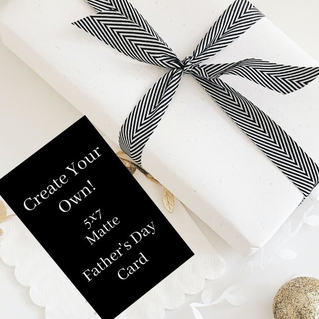 Cartão Crie seu próprio Dia de os pais preto (Criador carregado)