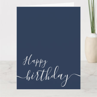 Cartão Crie Seu Próprio Feliz Aniversário Minimalista