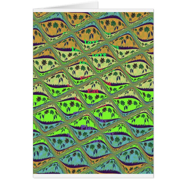 Cartão Crie sua divertida Ilha Floral Retroativa (Frente)