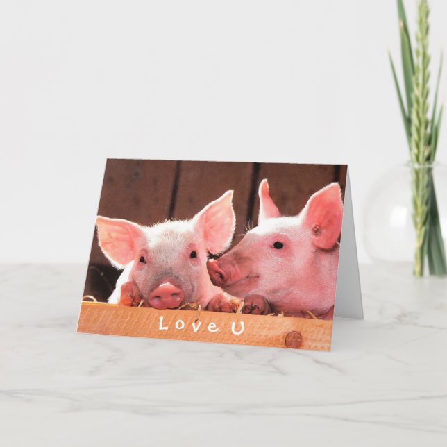 Cartão Crie Sua Foto Engraçada Te Ama Personalizado (Frente)