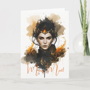 Cartão Crie sua própria bruxa de fogo