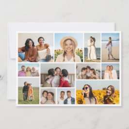 Cartão Crie Sua Própria Colagem de 12 Fotos