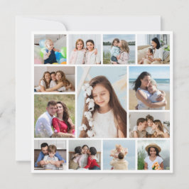 Cartão Crie Sua Própria Colagem de 13 Fotos