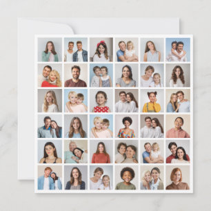 Cartão Crie Sua Própria Colagem de 36 Fotos
