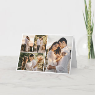 Cartão Crie Sua Própria Colagem de 4 Fotos