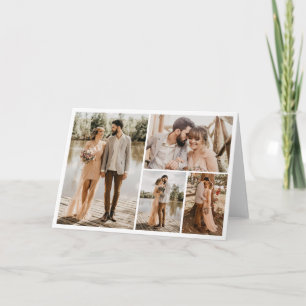 Cartão Crie Sua Própria Colagem de 4 Fotos