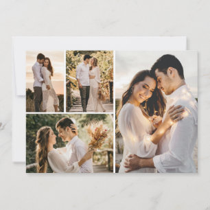 Cartão Crie Sua Própria Colagem de 4 Fotos
