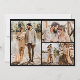 Cartão Crie Sua Própria Colagem de 4 Fotos