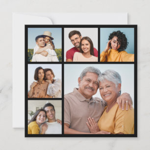 Cartão Crie Sua Própria Colagem de 6 Fotos