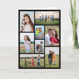 Cartão Crie Sua Própria Colagem de 8 Fotos