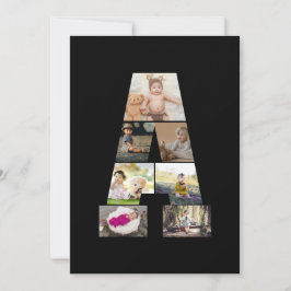 Cartão Crie Sua Própria Colagem de Fotos com a Letra A