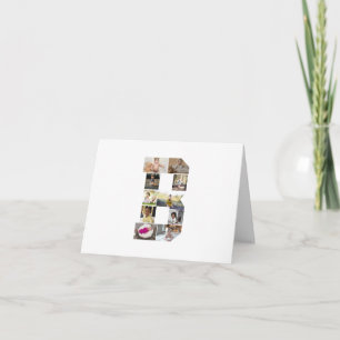 Cartão Crie Sua Própria Colagem de Fotos com a Letra B