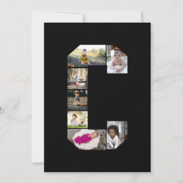 Cartão Crie Sua Própria Colagem de Fotos com a Letra C