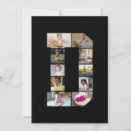 Cartão Crie Sua Própria Colagem de Fotos com a Letra D