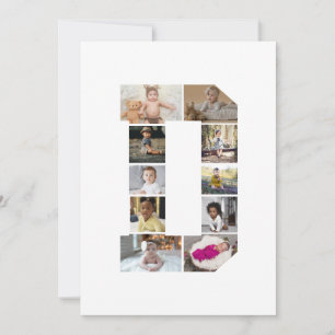 Cartão Crie Sua Própria Colagem de Fotos com a Letra D
