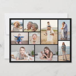 Cartão Crie sua própria colagem de fotos de 9