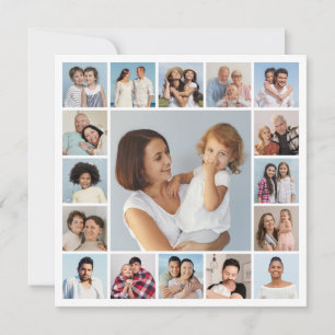 Cartão Crie Sua Própria Colagem de Fotos de Cumprimentos 