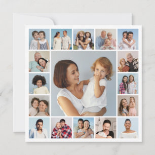 Cartão Crie Sua Própria Colagem de Fotos de Cumprimentos 