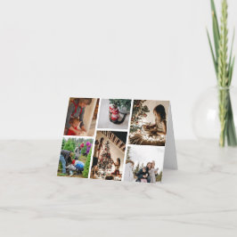 Cartão Crie sua própria Colagem de Natal Personalizada 6