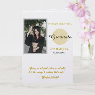 Cartão Crie sua própria foto de formatura simples 13 x 18
