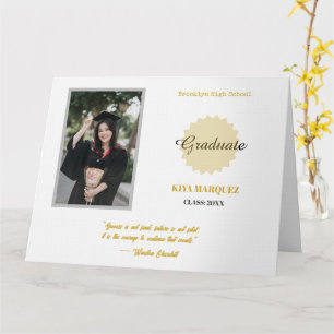 Cartão Crie sua própria foto de formatura simples de 8,5"