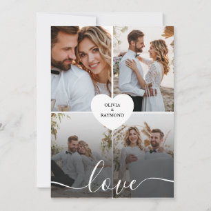 Cartão Crie Sua Própria Fotografia de Colagem de Amor