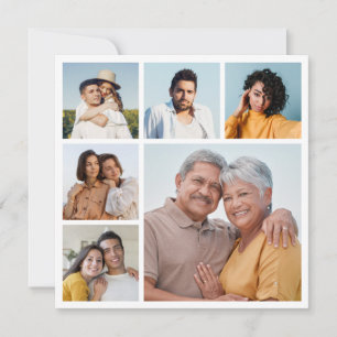 Cartão Crie sua própria saudação de 6 fotos