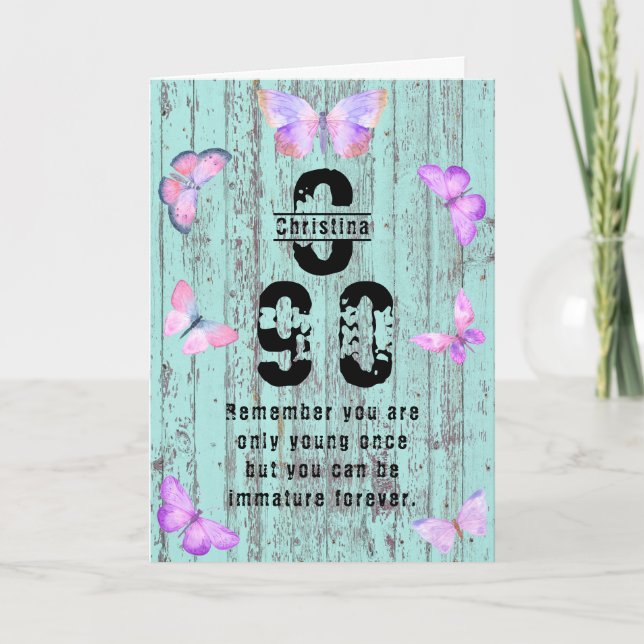 Cartão Crie Sua Própria Saudação De Aniversário Engraçado (Frente)