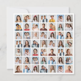 Cartão Crie Sua Própria Saudação de Colagem de 49 Fotos