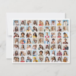 Cartão Crie Sua Própria Saudação de Colagem de 63 Fotos