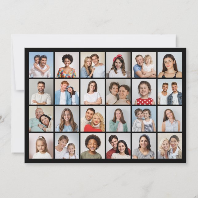 Cartão Crie Sua Própria Saudação De Colagem De Fotografia (Frente)