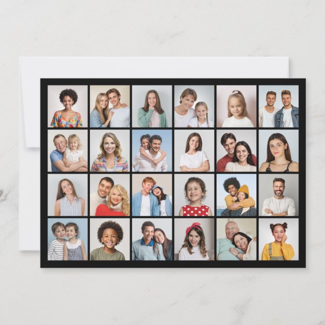 Cartão Crie Sua Própria Saudação De Colagem De Fotografia (Frente)