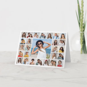 Cartão Crie Sua Própria Saudação De Colagem De Fotografia