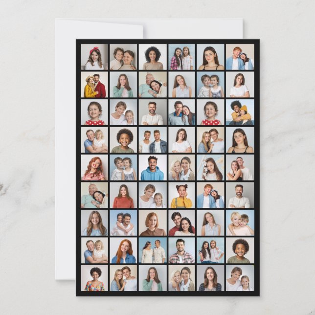 Cartão Crie Sua Própria Saudação De Colagem De Fotografia (Frente)