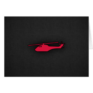 Cartão Crimson Red Helicopter