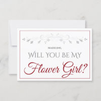 Crimson Red Script Elegante Seja Minha Flor