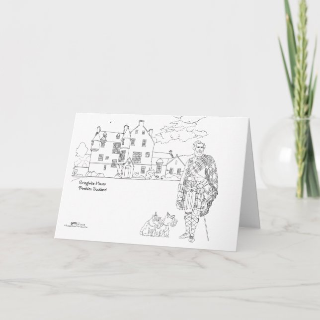 Cartão Cringletie House Scotland (Frente)