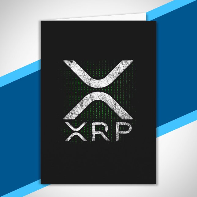 Cartão Criptocurrency Binary Code XRP Hodlers Crypto Memo (Criador carregado)