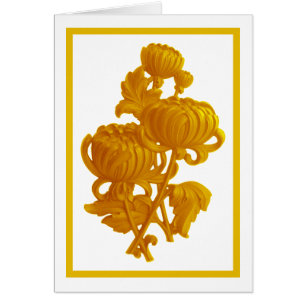 Cartão Crisântemo amarelo