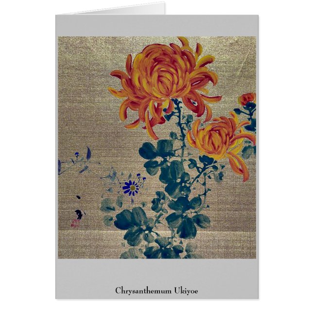 Cartão Crisântemo Ukiyoe (Frente)